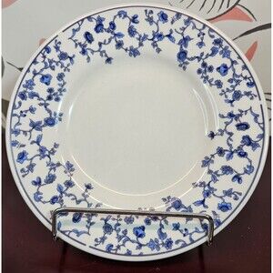 Oneida Majesticware Stoneware Blue Toile Bread & Butter Plate Blue Flowers